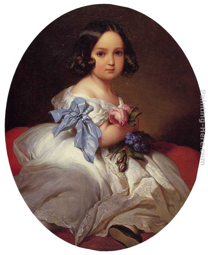 Princess Charlotte of Belgium painting - Franz Xavier Winterhalter Princess Charlotte of Belgium art painting